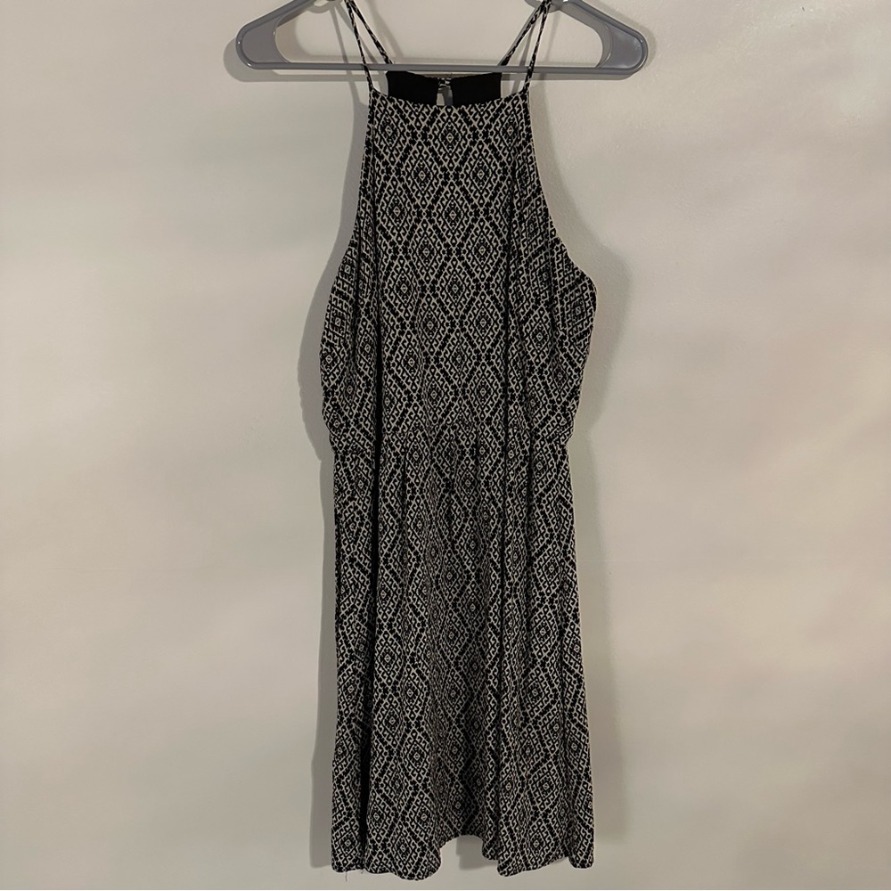 Maurices High Neck Pattern Mini Fit & Flare Dress